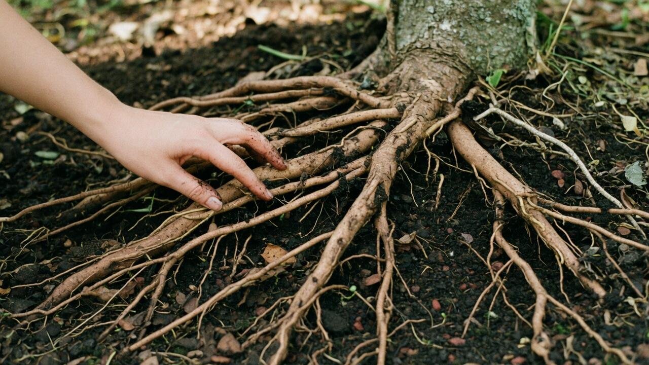 Symbolische Darstellung der verborgenen Wurzeln organisationaler Systeme