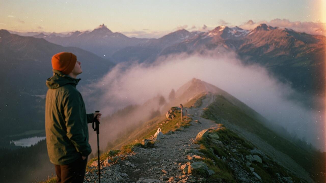 Vast landscape of a thriving forest with a single person standing calmly, symbolizing the connection between individual well-being and collective success